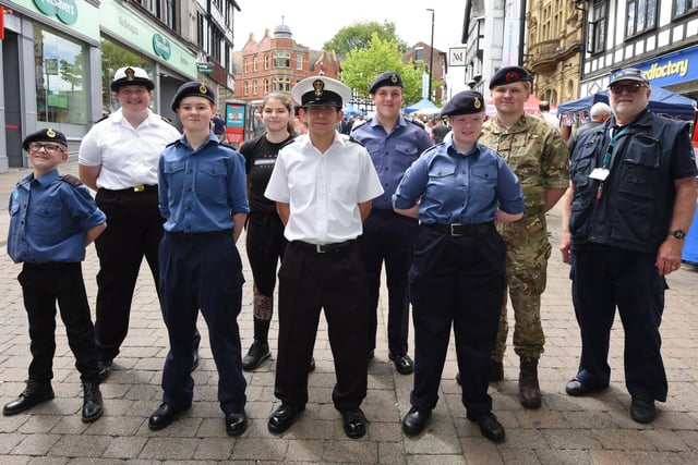 Members of the sea cadets
