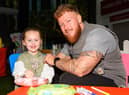 Four-year-old Hattie and Kyle making squishy sculptures