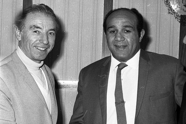 A pair of sporting greats...Sir Stanley Matthews and our own Billy Boston in 1967