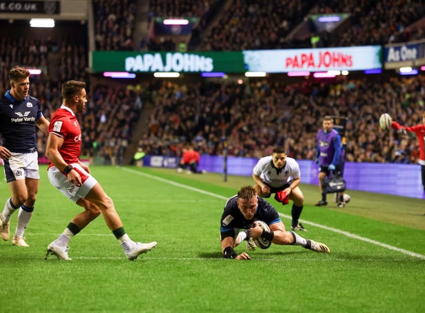 <p>Matt Fagerson scored Scotland's fifth try in the record 35-7 win over Wales at Murrayfield. (Photo by Ian MacNicol/Getty Images)</p>