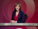  Fiona Bruce on the set of Question Time. Question Time is returning to TV screens - days after the pay of its host Fiona Bruce was revealed. The flagship BBC One political show will be back Thursday with a slightly larger virtual audience than in the last series.