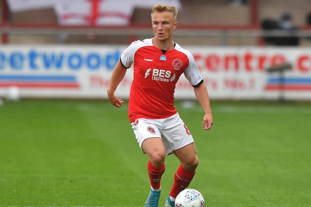 Kyle Dempsey playing for Fleetwood Town