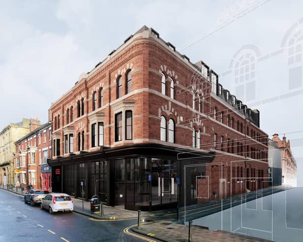 How "King Street Social" will look with a food hall on the ground floor and basement and apartments above. They are set to occupy what was previously Evolution and before that Liquid nightclubs. The work has stalled of late, however