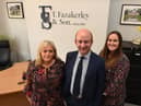 Amy Howcroft, Jack Sharpe and Heather Sargent in T Fazakerley & Son's revamped office