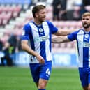 Will Aimson and Callum McManaman celebrate safety being secured on Easter Monday
