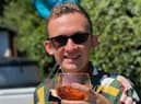 Luke Marsden enjoys a birthday drink
