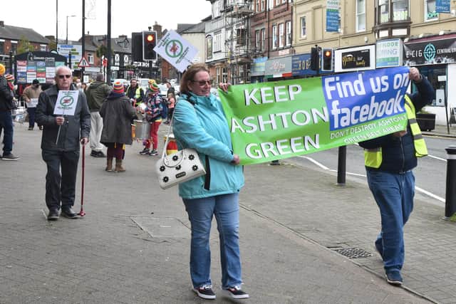 Keep Ashton Green campaigners protest in the town