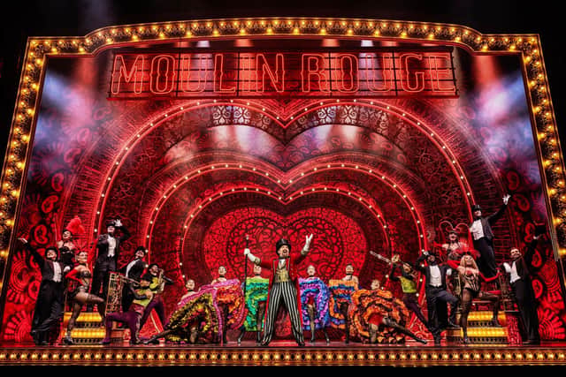 The cast of “Moulin Rouge” at the Birmingham Hippodrome.