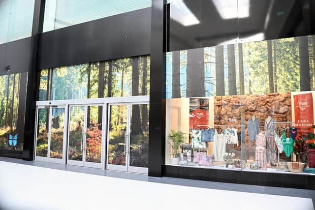 Charity Rebuild with Hope window display in the former Debenhams unit