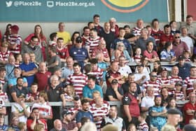 Wigan Warriors fans made the trip to the AJ Bell Stadium for the game against Salford Red Devils.