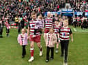 Sam Powell led the team out ahead of kick off