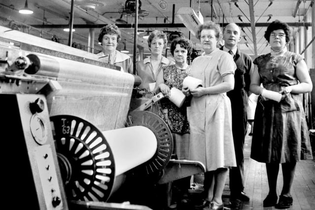 Workers at Eckersleys Mill, Swan Meadow Road, Wigan, still in full production in 1967. The cotton mill finally closed down in the early 1970s.