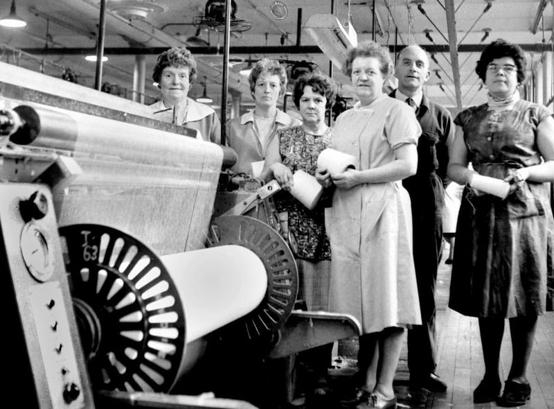 Workers at Eckersleys Mill, Swan Meadow Road, Wigan, still in full production in 1967. The cotton mill finally closed down in the early 1970s.