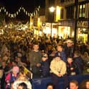 2001 - The huge crowds that gathered for the Wigan Christmas lights switch on.