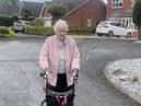 Cath Brookfield, 91, is determined to walk 200m every day