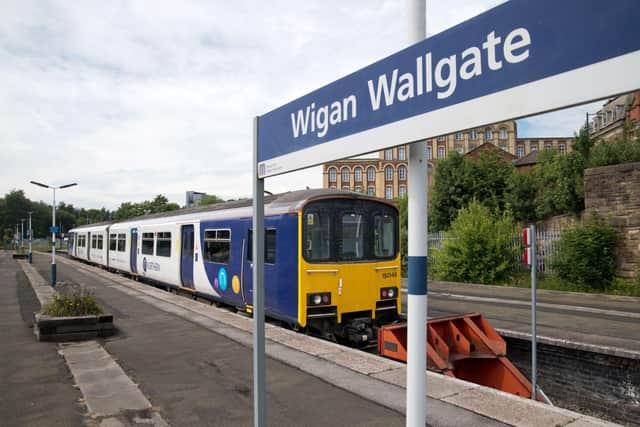 The platform at Wigan Wallgate