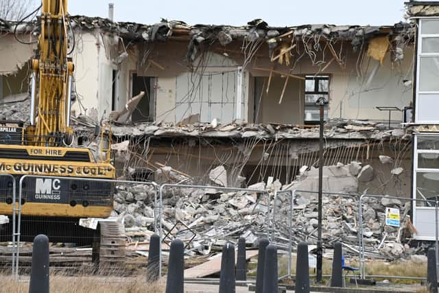 Former Central Park, Montrose Avenue, Wigan, which was also Pembec, Pemberton High School, Kingsdown High, is being demolished to make way for a new building for Hope School and College