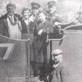Driver Harry Maybury and Fireman Stan Makin are joined on the footplate of Class J10 loco No 5077 by two lady porters, Guard George Nuttall and Shunter Harry Fish, with an unidentified plate layer at the front. (Author's Collection).