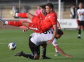 Charlie Wyke in action at Bamber Bridge