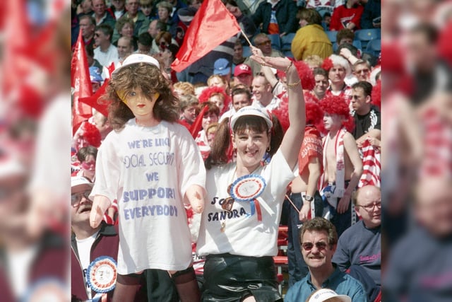 Wigan fans enjoy the day before the shock defeat.