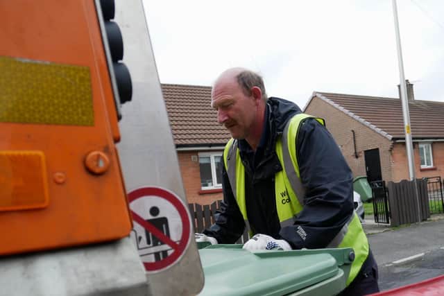 Ian McMillan at work on the waste collection