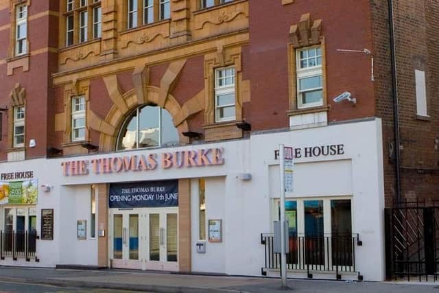 The grand frontage of the Thomas Burke Wetherspoons pub in Leigh