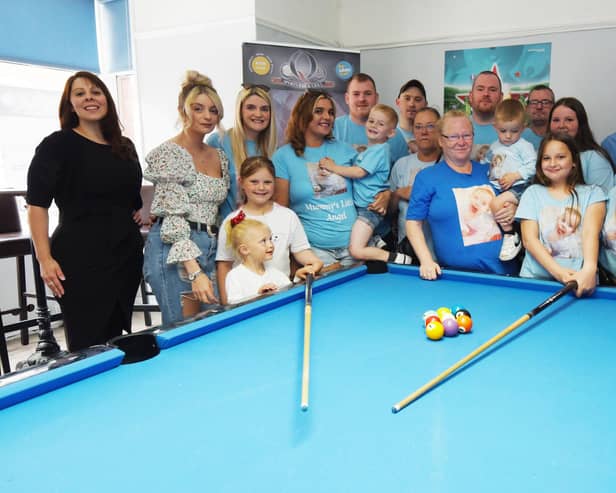 Family and friends join competitors at the charity pool event in memory of Charlie Wilkinson