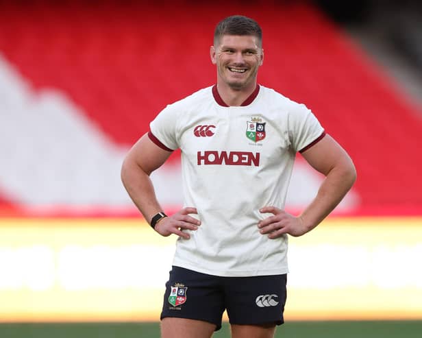Owen Farrell, looks on during the British & Irish Lions training session held at the Marvel Stadium on July 21, 2025 in Melbourne, Australia