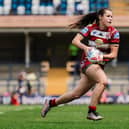 Jenna Foubister in action for Wigan Warriors Women