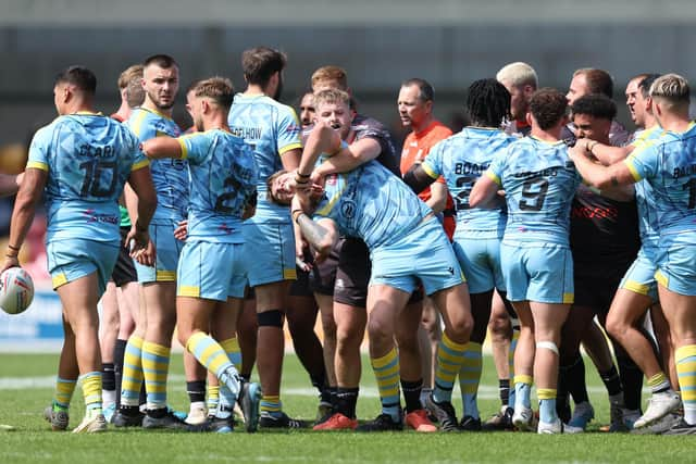 Newcastle Thunder against Sheffield Eagles during the 2023 Summer Bash in York