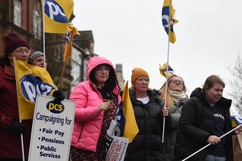 Members of the PCS union were among those on strike