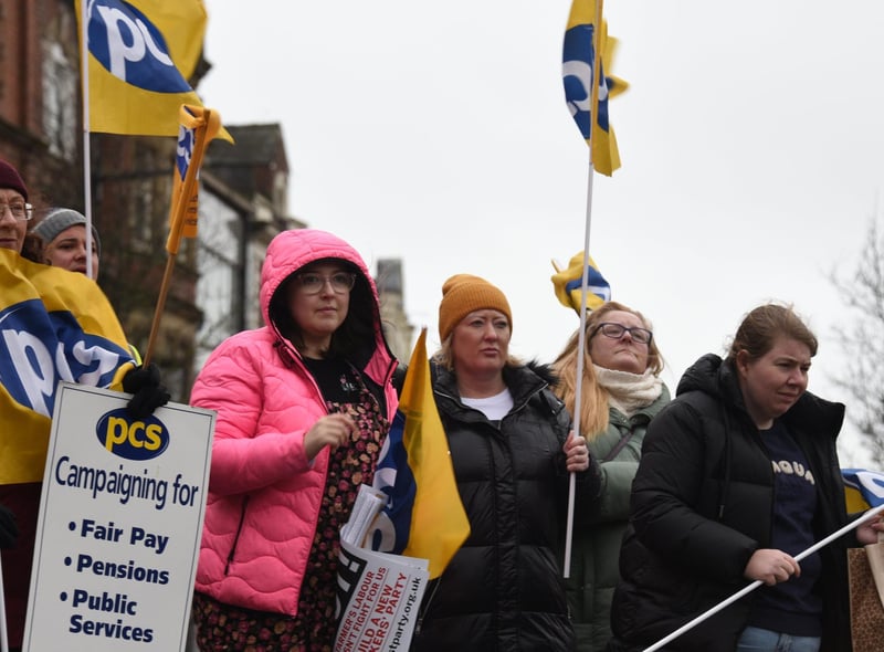 Members of the PCS union were among those on strike
