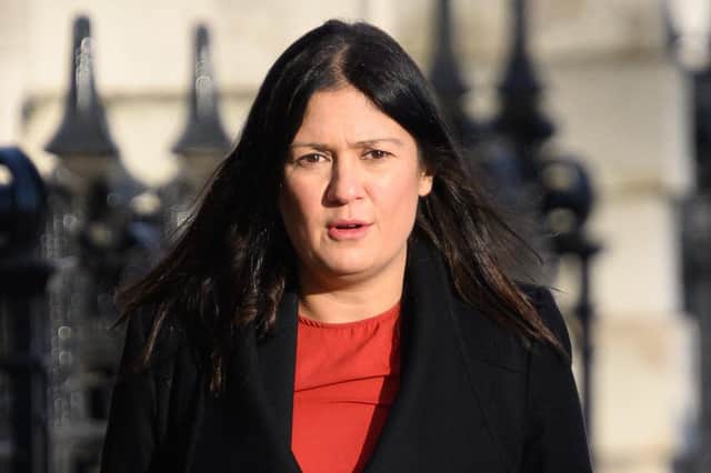 Wigan MP Lisa Nandy walks through Westminster on February 02, 2022 in London, England.