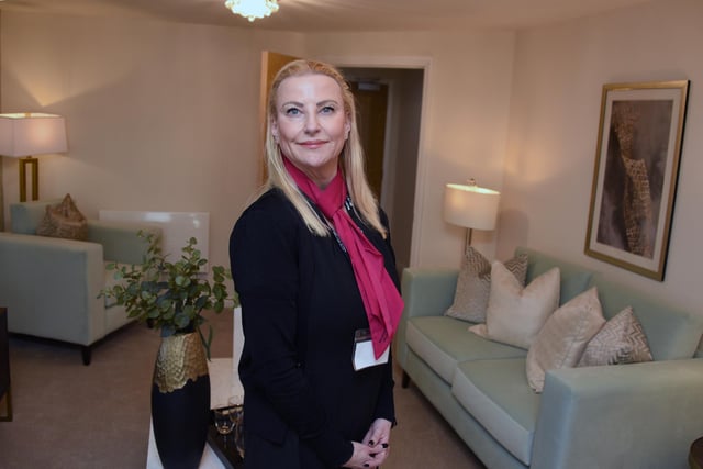 Sales manager Julie Carter in one of the show apartments.