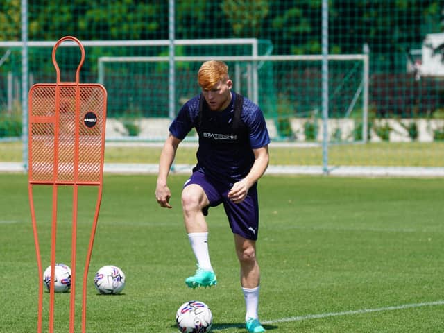 Josh Stones during the recent training camp in Hungary