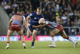 Wigan Warriors' Harvie Hill in action