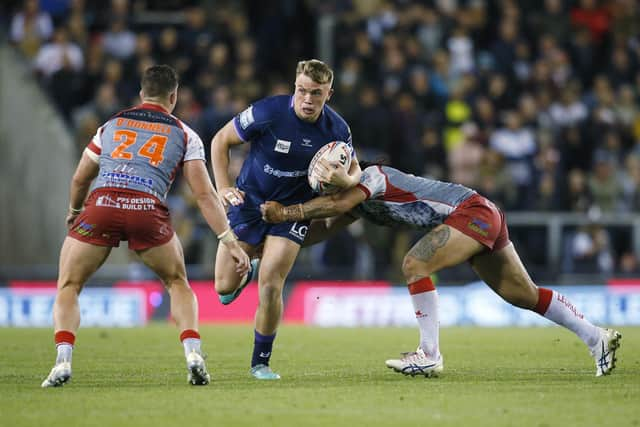 Wigan Warriors' Harvie Hill in action