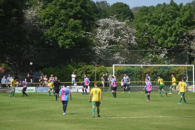 Charity football match between Holly's Hearts and Angels United at Atherton Town FC