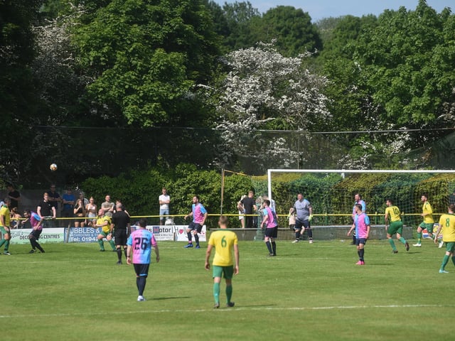 Charity football match between Holly's Hearts and Angels United at Atherton Town FC