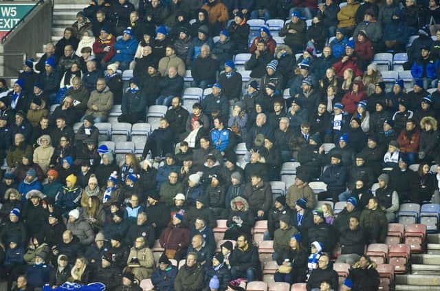 .Latics fans at the game against Fleetwood Town