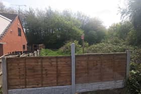 A row has broken out after this fence was erected on a footpath in Standish