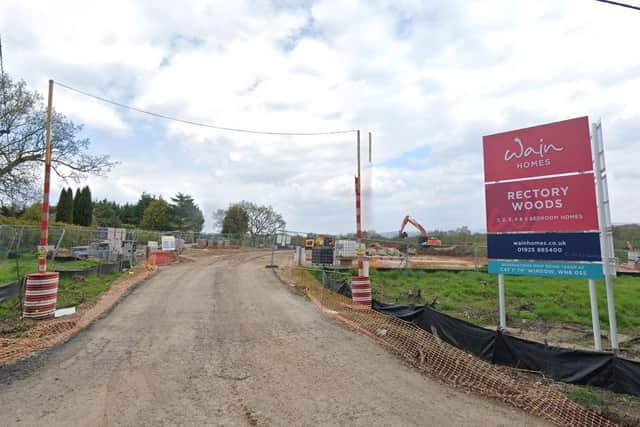 The construction site off Rectory Lane in Standish