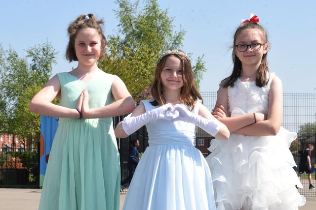 Princesses wore beautiful dresses for the day