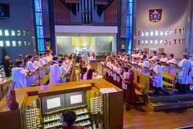 The Choir of the Metropolitan Cathedral of Christ The King, Liverpool, in action