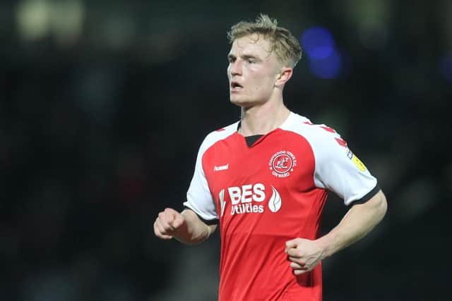 Kyle Dempsey in action for Fleetwood Town in January 2020.