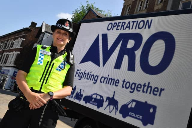Chief Supt Emily Higham in Wigan town centre