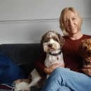 Bryonie Shaw, chief executive of Age UK Wigan Borough, with her dogs