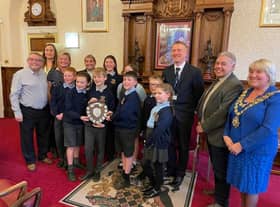 The Junior Speaks winners in the mayor's parlour