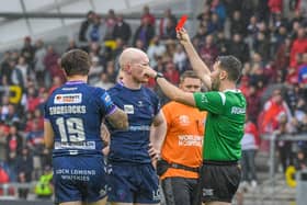 Joe Shorrocks was sent off in the Challenge Cup semi-final