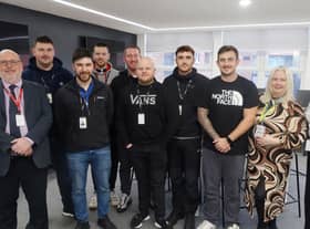 The first group of mechanical engineers from Kraft Heinz with College Lecturer, Chris Yates on far left, Training and Development Manager at Kraft Heinz (Kitt Green site), Marianne Thompson – second from right. Head of Apprenticeships at the College, Sarah Boyd – far left